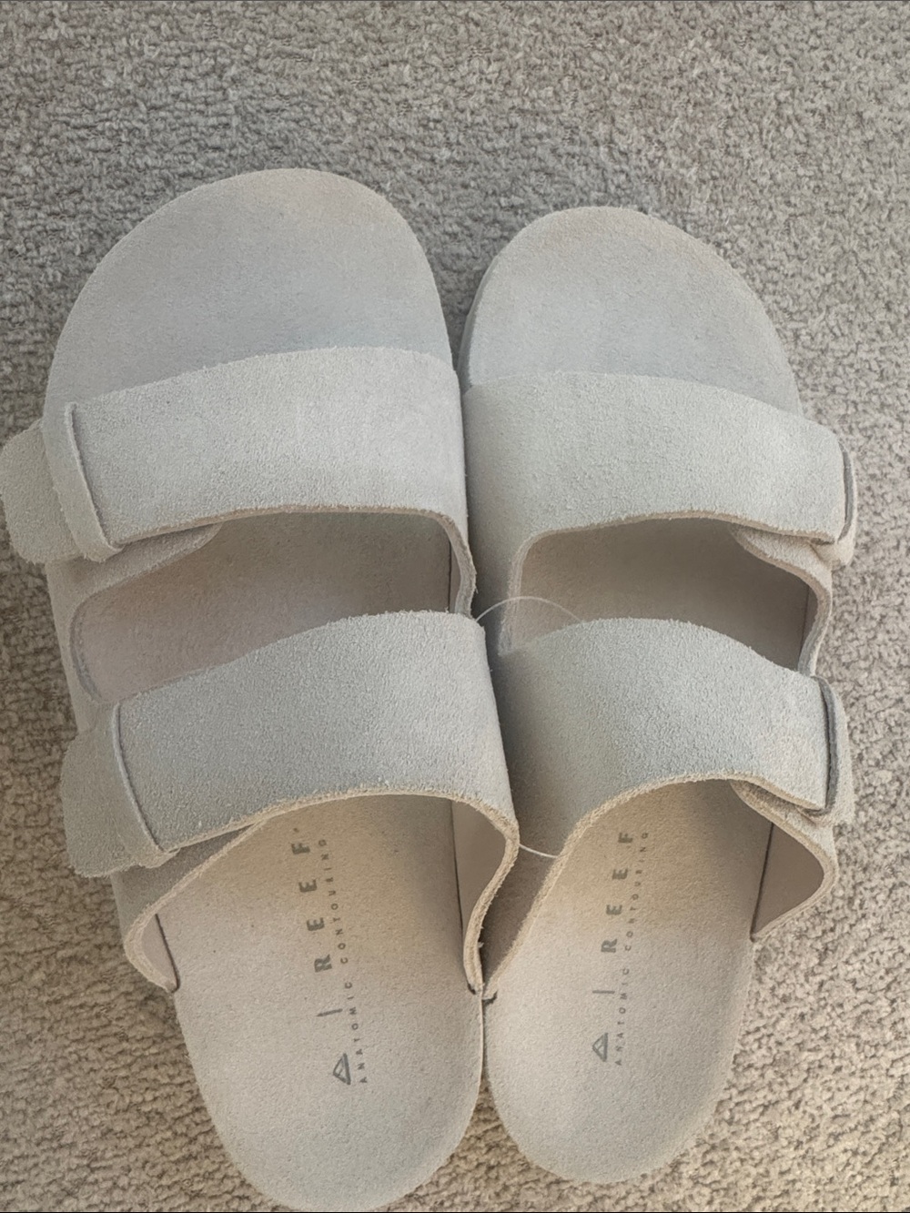 NWOT Reef Suede Ojai Two Bar Women's Sandals Vintage Color 9M - Picture 2 of 6
